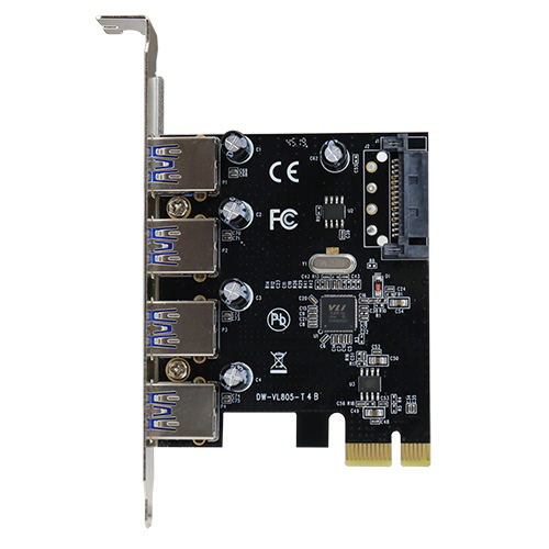 에즈윈아이피씨 UX4-V100S 4포트 USB 3.0 PCIe 카드_이미지