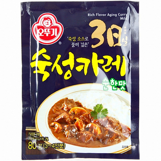 오뚜기 3일 숙성카레 순한맛 80g (1개)