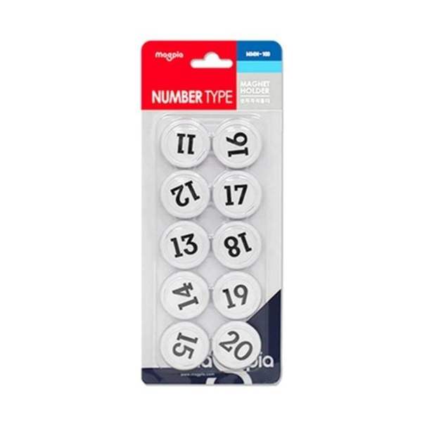 마그피아 279DMA11 숫자 자석홀더 MMN-100 11mm 판 1개입