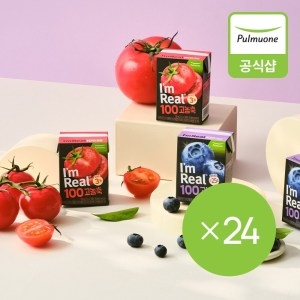 풀무원 아임리얼 100 고농축 블루베리 120ml (24개)