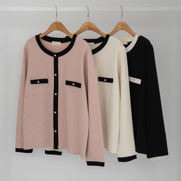 마담4060 엄마옷 리센 안나배색퍼프 여성 데일리 티셔츠 -RLTE2603007