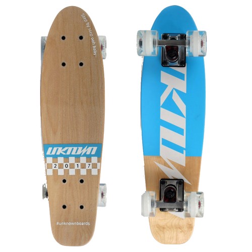 웰노운컴퍼니 언노운 우드 크루저보드 블루투톤 22인치_이미지