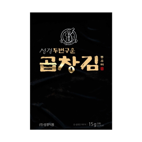 성경식품 지도표성경김 두번구운 곱창김 15g (1개)_이미지