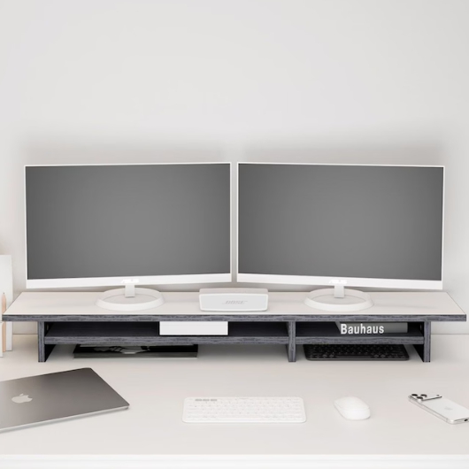 리센트 듀얼라인 선반형 모니터 받침대 1200_이미지