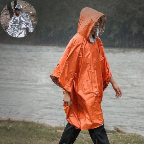 셀러허브 휴대용 양면 은박 우비 캠핑 야외 판초우의 방한 방수 S27309373