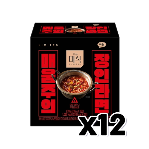 하림 더미식 매움주의 장인라면 135g (24개)