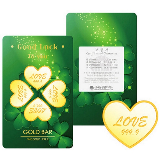 하트 클로버 골드바 4g