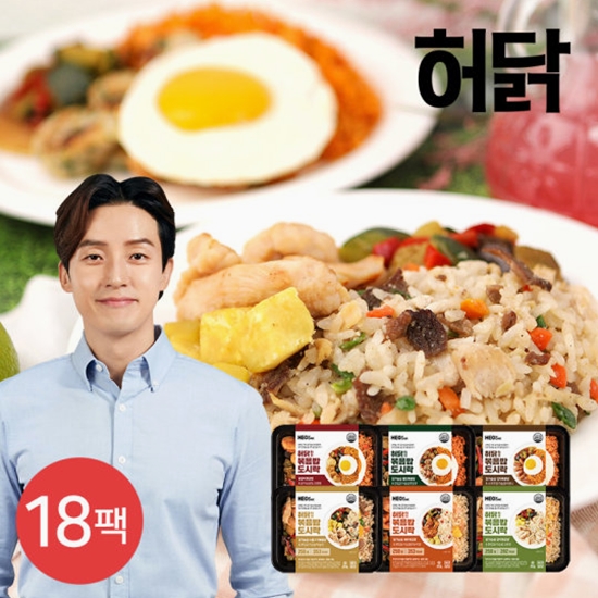 허경환허닭 허닭 닭가슴살 볶음밥 도시락 6종 혼합 (18팩)