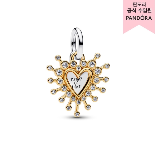 판도라 래디언트 하트 더블 댕글 참 764141C01_이미지