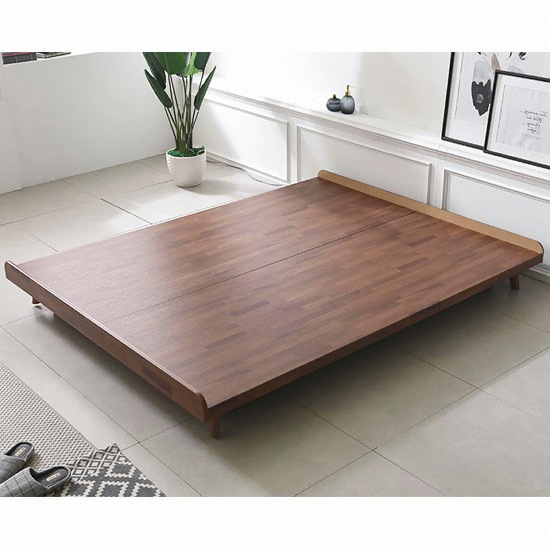 삼익가구 론다 멀바우 헤드리스 침대 Q (매트별도)_이미지