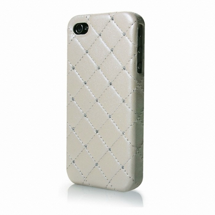 아이커버 SWAROVOSKI CRYSTAL LEATHER CREAM CASE (아이폰4/4S)_이미지