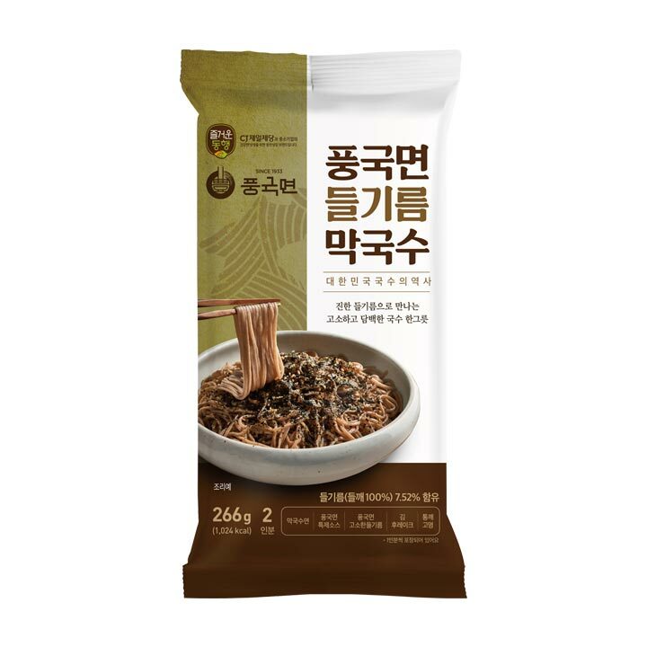 CJ제일제당 즐거운동행 풍국면 들기름막국수 266g (1개)