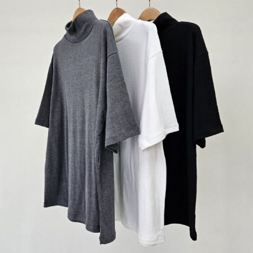 나야홍 빅사이즈티 T105L511 베이직반폴라기모반팔티 LD_이미지