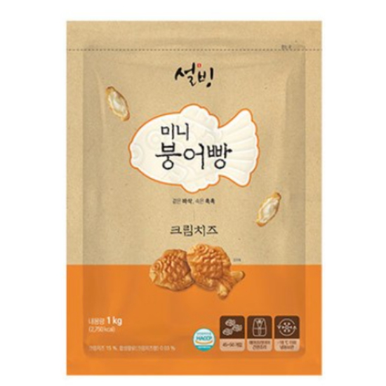 하이원푸드 설빙 미니 붕어빵 크림치즈 1kg (1개)_이미지
