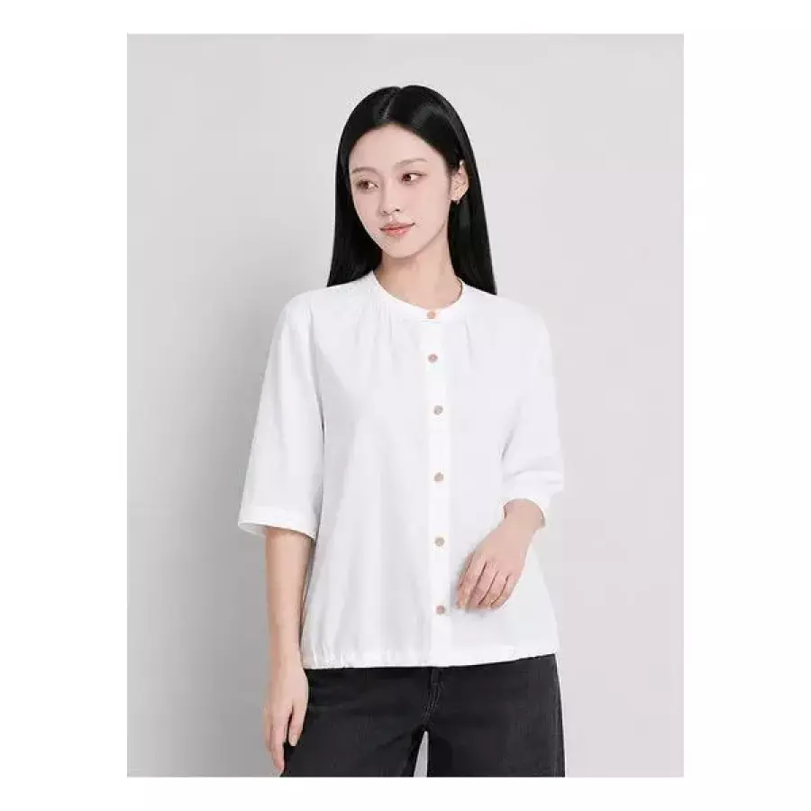 샤트렌 시아서커 라운드 블라우스_HCFMBL209_이미지