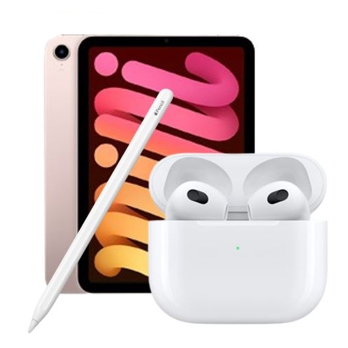 APPLE 2021 iPad mini 6세대 Cellular+애플펜슬 2세대,에어팟 3세대 (64GB)