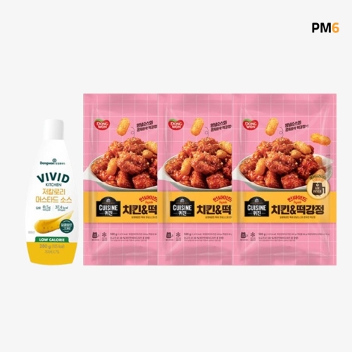 동원F&B 퀴진 인싸이드 치킨&떡강정 500g (3개)_이미지