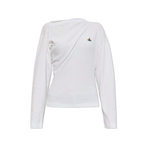 웨스트우드 비비안 헤보 HEBO 드레이프 티셔츠 화이트 3G01003Y J009C A401_이미지