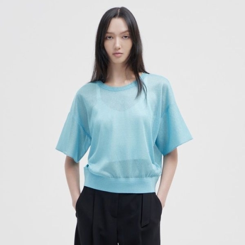 쥬크 여성 메탈 시스루 니트_Z252KSK028