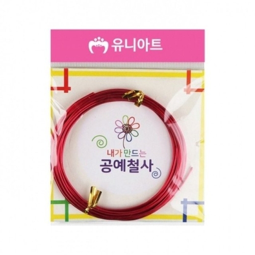 유니아트 내가 만드는 공예철사 1.5mm 빨강 봉 10개입 WFKGR1B_이미지