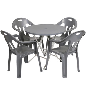 센스2030 팔걸이 원형 야외테이블의자세트 플라스틱테이블