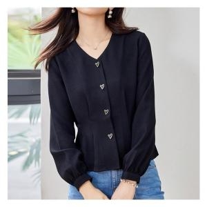 아마넥스 예쎄 슬림허리핏 다트 하트버튼 가디건 S5SCD004A