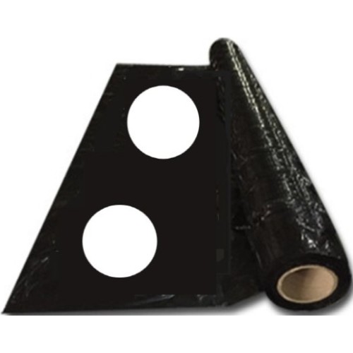 세원비닐 흑색 유공 멀칭 비닐 0.02mm 2구 (100cm x 200m)
