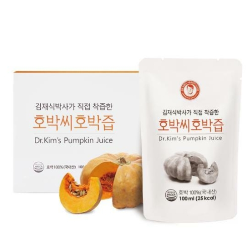 경북대학교포도마을 김재식박사가 직접 착즙한 호박씨호박즙 100ml 30포 (1개)_이미지