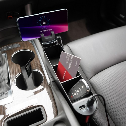 오토반 차량용 사이드포켓 고속 유무선 충전 거치대 AW-D9073