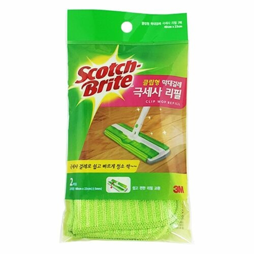 3M 스카치브라이트 스카트 브라이트 클립형 막대걸레 극세사 리필_이미지