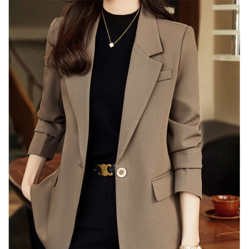 기타 패션시그널 /베이식스 원버튼 싱글 하프자켓 8FBEBC