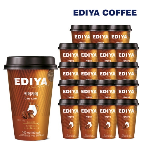 이디야 이디야 컵커피 카페라떼 300ml 20입_이미지