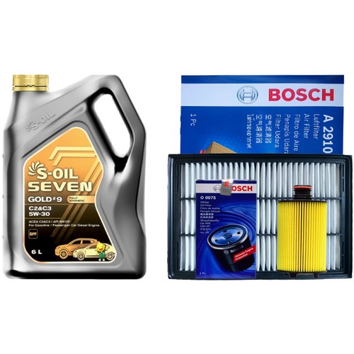 에쓰오일 세븐 골드 #9 C2&C3 5W30 6L + 보쉬필터 쌍용 뉴코란도 투리스모 2.2 디젤