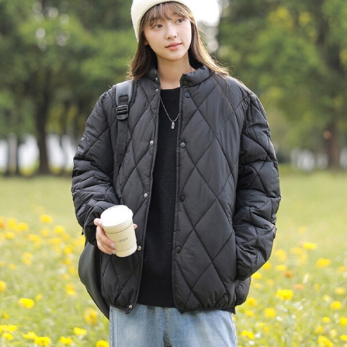 리빌모아 겨울 여자 루즈핏 퀼팅 반목 패딩 점퍼 DMSW-JUP-SWSJP33-베이지_이미지