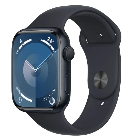 APPLE 워치 시리즈9 45mm 미드나이트 알루미늄 (스포츠밴드, 해외구매)_이미지