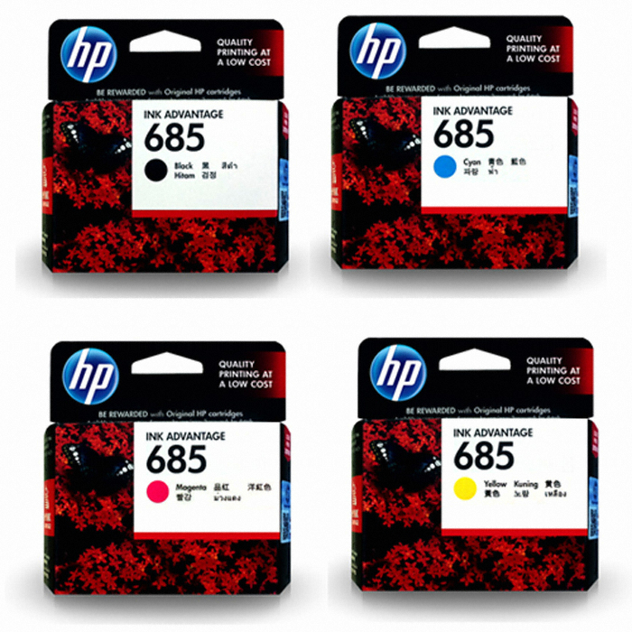 HP 벌크 685 (CZ121AA, CZ122AA, CZ123AA, CZ124AA) 4색 세트 (개별상품,유통기간경과)