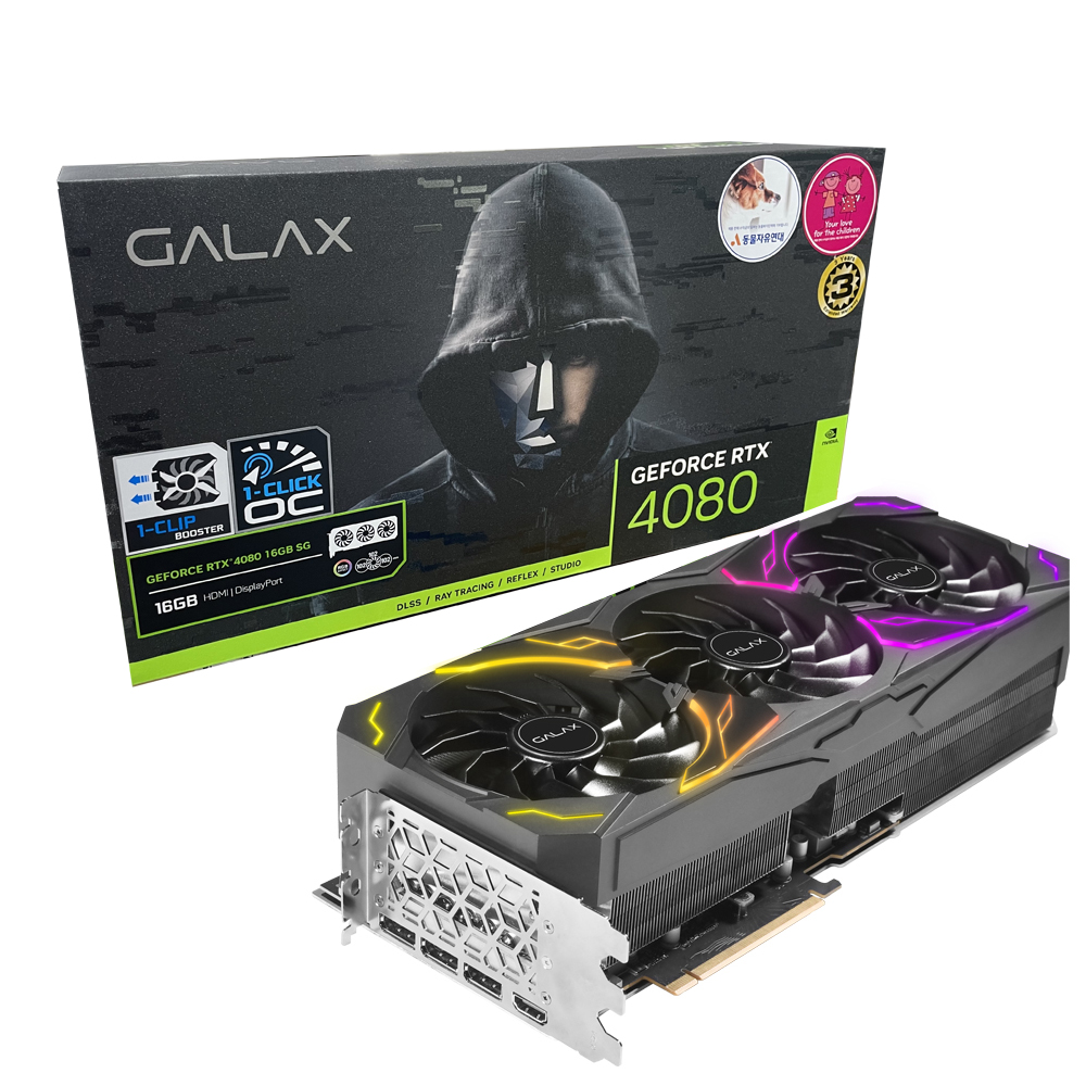 갤럭시 GALAX 지포스 RTX 4080 SG OC V2 D6X 16GB