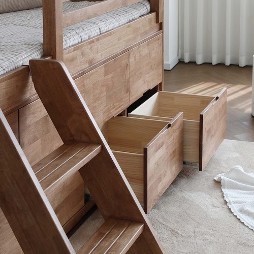 베이직가구 블랙러버 서랍형 A형 벙커침대 Q (매트별도)_이미지