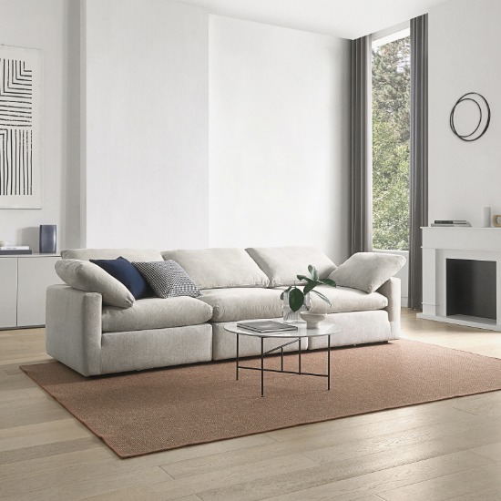 까사미아 캄포슬림 패브릭 소파 4인용 (스툴별도)_이미지