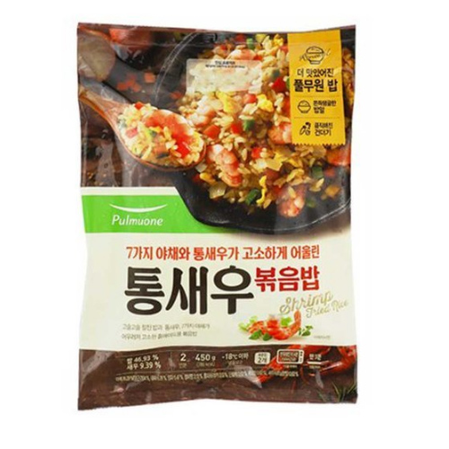 풀무원 7가지 야채와 통새우 볶음밥 2인분 450g (2개)_이미지