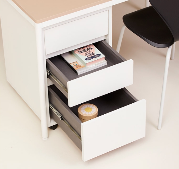 동서가구 칸데온 이동식 3단 비스포크 철제 데스크 서랍장 400_이미지