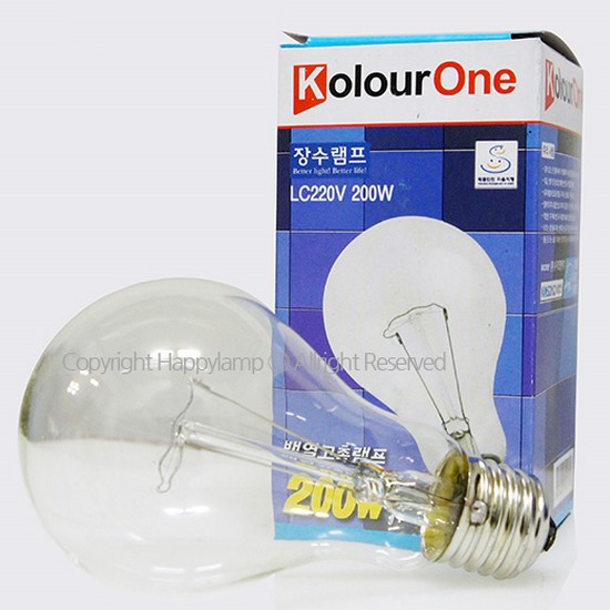 고촉등 백열전구 전구색 200W