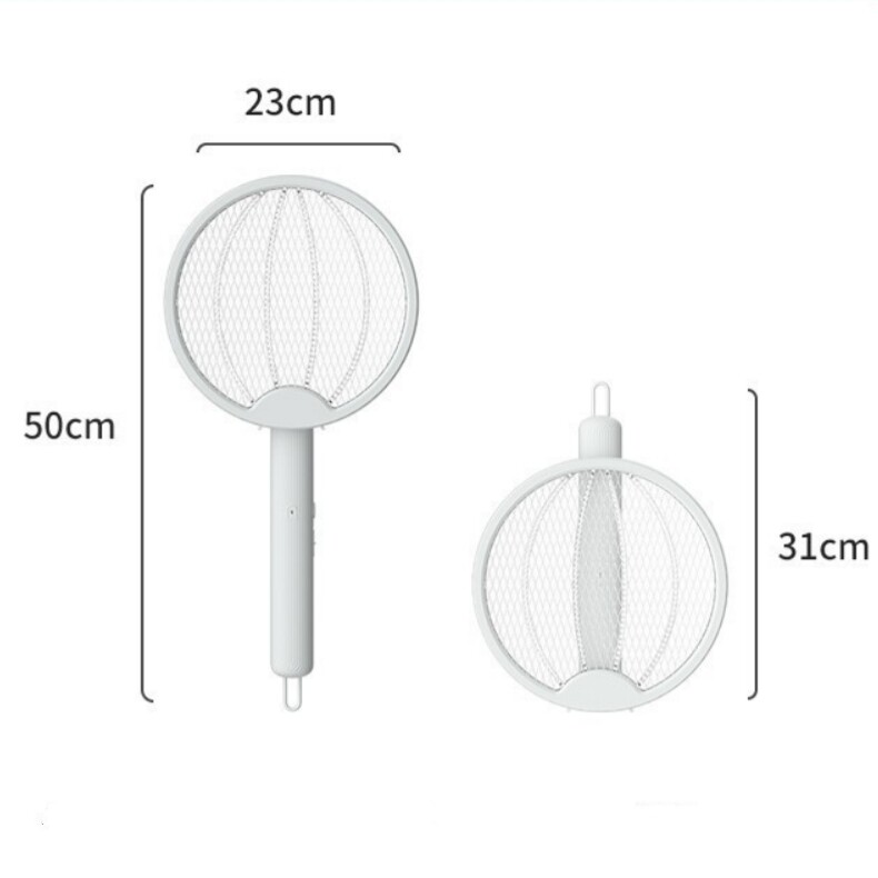 USB 충전식 회전 전기 모기채 파리채