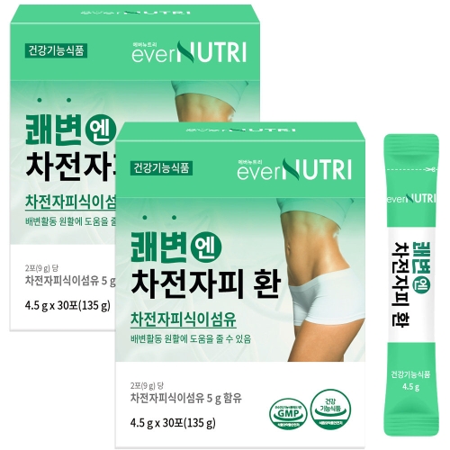 에버뉴트리 쾌변엔 차전자피 식이섬유 환 30포 (2개)_이미지