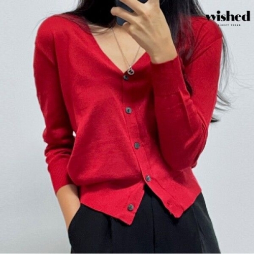 위시드 디에스 데일리 심플 버튼업 긴팔 가디건 WICBCD016_이미지