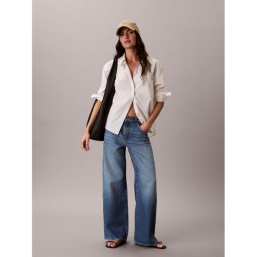캘빈클라인 진 CALVIN KLEIN JEANS 여성 와이드레그 리넨 데님 47F731G SDI 47F731GSDI