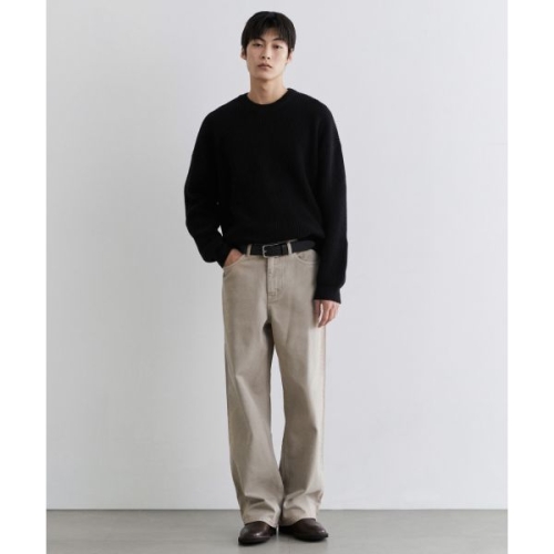 무신사 스탠다드 가먼트 다잉 와이드 데님 팬츠 베이지 498332_이미지