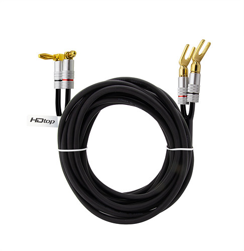 탑라인에이치디 HDTOP HT-TP 50C 블랙 바나나 to 말굽 스피커케이블