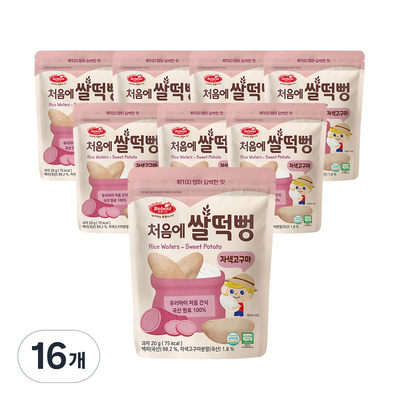 베베스트 처음에 쌀떡뻥 자색고구마 20g (16개)_이미지