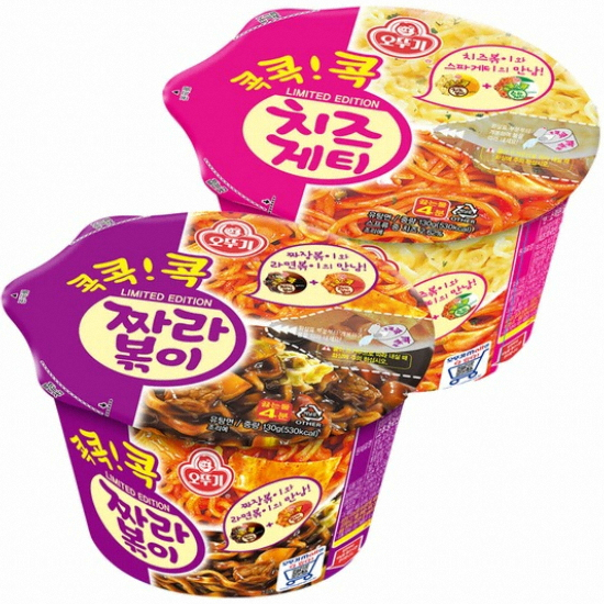 오뚜기 콕콕콕 짜라볶이 130g x 3개+치즈게티 130g x 3개 (1세트)_이미지